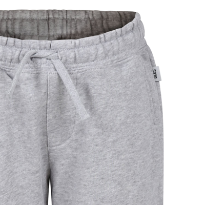 Shop Gcds Mini Grey Trousers For Kids With Logo
