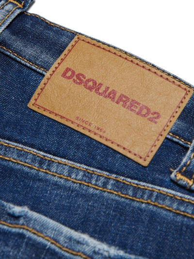 Shop Dsquared2 D2p465f Denim Shorts In Denim Blue