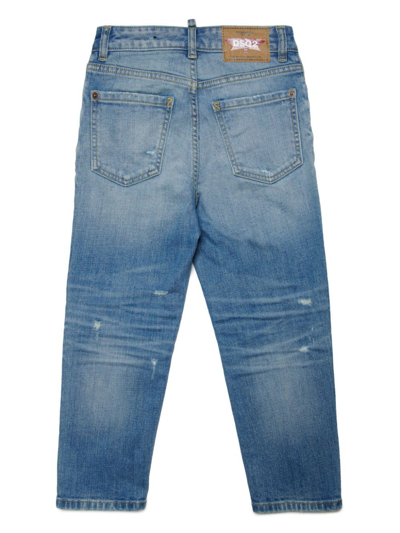 Shop Dsquared2 D2p385f Boston Jeans In Denim Blue