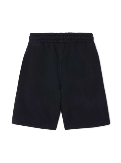 Shop Off-white Black Shorts With Drawstring In Cotton Boy