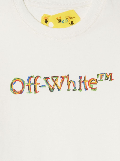 Shop Off-white White T-shirt With Logo In Cotton Boy