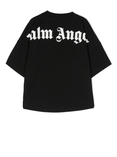 Shop Palm Angels Classic Overlogo T-shirt S/s Black White