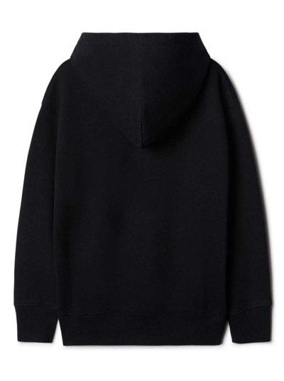 Shop Off-white Black Hoodie With Logo In Cotton Boy