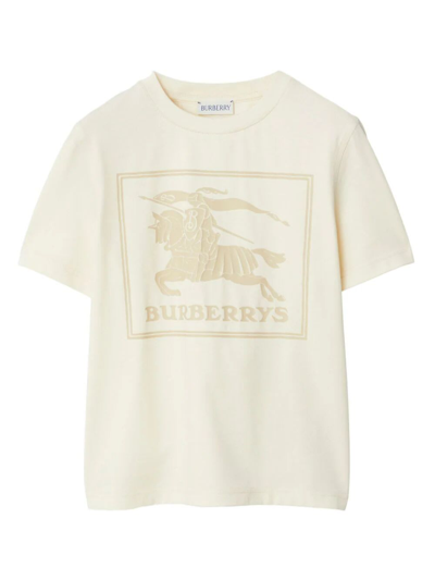 Shop Burberry Kb5 Cedar Ekd Box T-shirt In Pale Cream