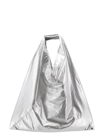 Shop Mm6 Maison Margiela Japanese Bag Shoulder Bag In Silver