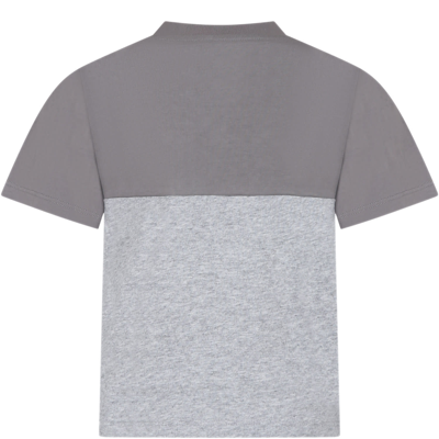 Shop Stella Mccartney Gray T-shirt For Boy With Shark In Grey