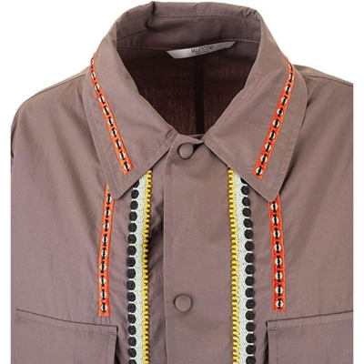 Shop Valentino Cotton Jacket In Brown