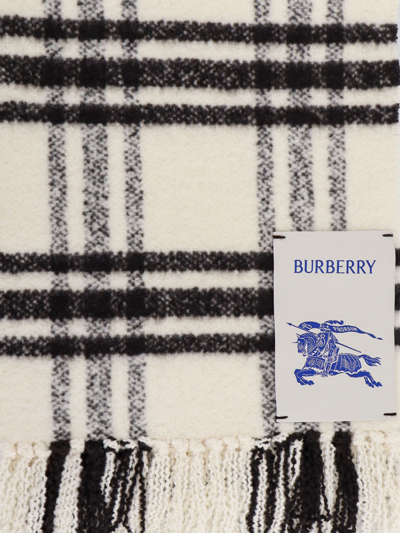 Shop Burberry Scarf In White