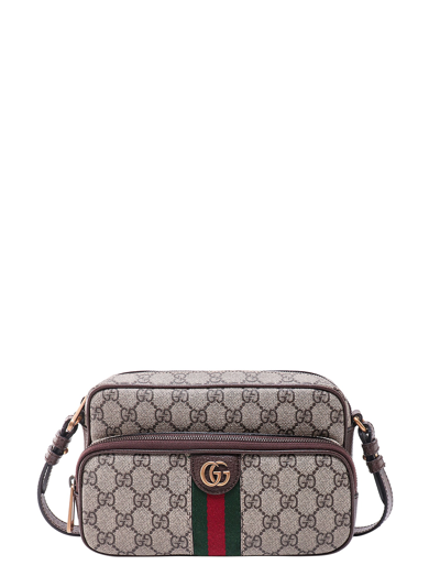 Shop Gucci Ophidia Shoulder Bag In Brown