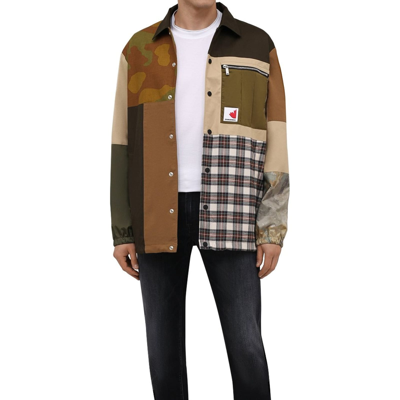 Shop Dsquared2 Patched Jacket In Beige