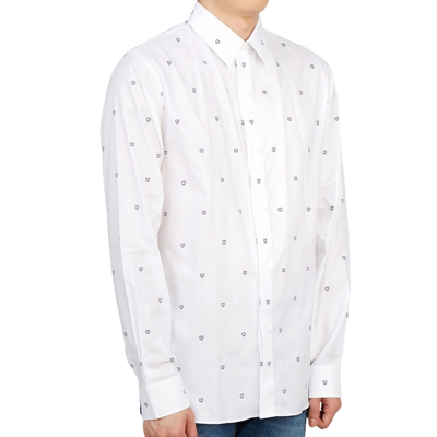 Shop Dior Logo Embroidered Detail Shirt In White
