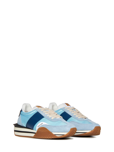 Shop Tom Ford James Sneakers In Light Blue