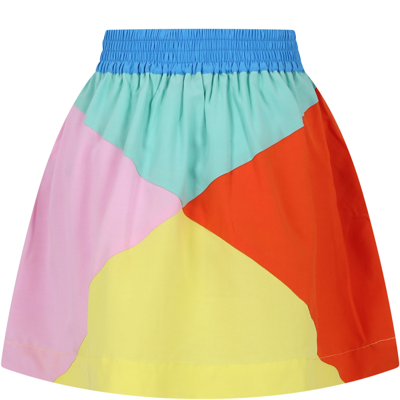 Stella Mccartney Multicolor Skirt For Girl In Multicolor