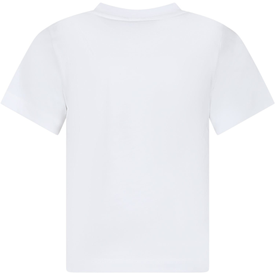 Shop Stella Mccartney White T-shirt For Boy With Multicolor Print