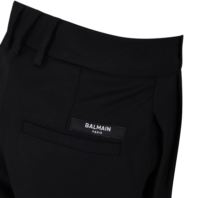 Balmain Black Shorts For Boy In Black