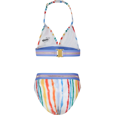 Shop Molo Bikini Bianco Per Bambina In Multicolor