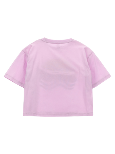 Shop Stella Mccartney Logo Print T-shirt In Purple