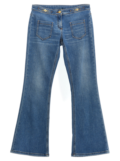 Shop Versace Medusa Jeans In Blue