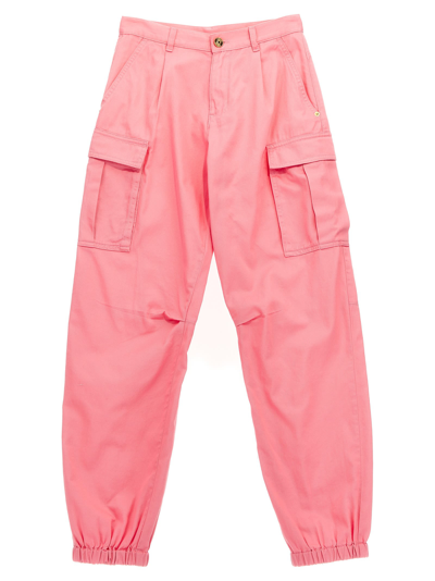 Shop Versace Cargo Pants In Pink