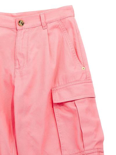 Shop Versace Cargo Pants In Pink