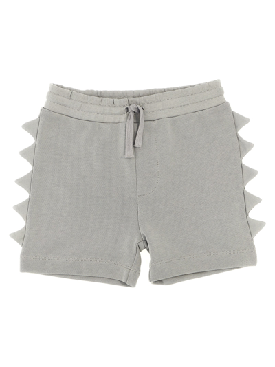 Shop Stella Mccartney Side Detail Shorts In Gray