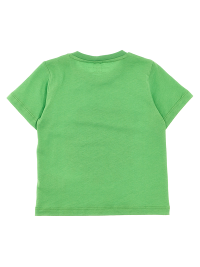 Shop Stella Mccartney Front Print T-shirt In Green
