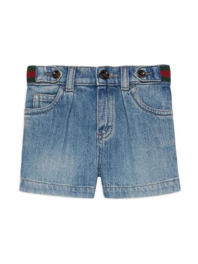 Shop Gucci Blue Denim Shorts