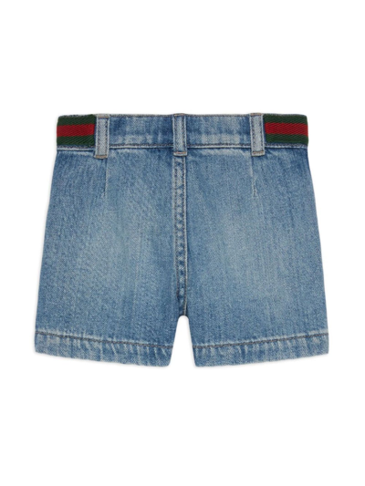 Shop Gucci Blue Denim Shorts