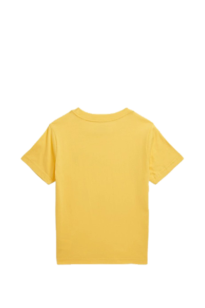 Shop Ralph Lauren Crew Neck Sweater In Cotton Jersey In Yellow
