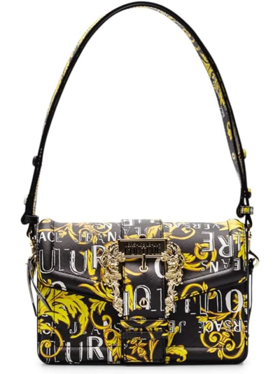 Shop Versace Jeans Couture Bags Range F - Couture 01, Sketch 1 Logo Couture Saffiano In Black/gold