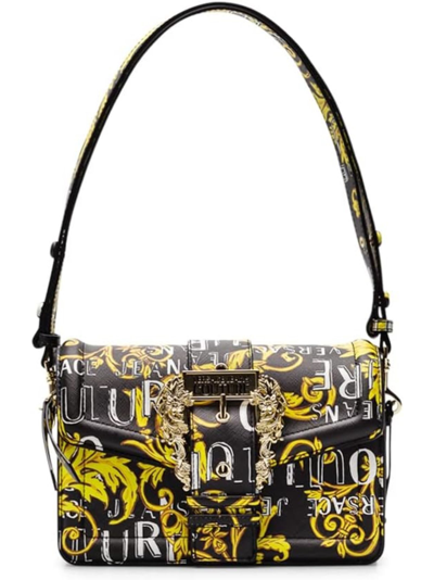 Versace Jeans Couture Logo Couture Crossbody Bag In Black/gold