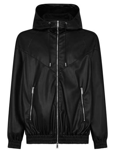 Shop Dsquared2 Hybrid Swag Panelled Jacket In Nero
