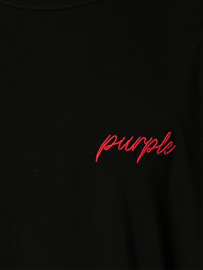 Shop Purple Brand Black Cotton T-shirt In Nero