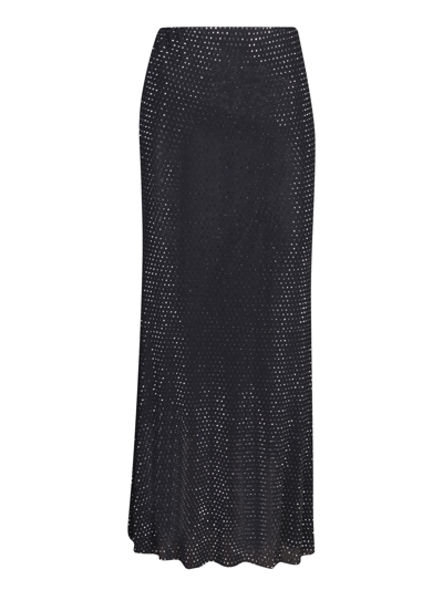 Shop Self-portrait Rhinestone Black Long Dress