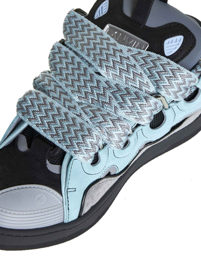 Shop Lanvin Sneakers In Light Blue/anthracite