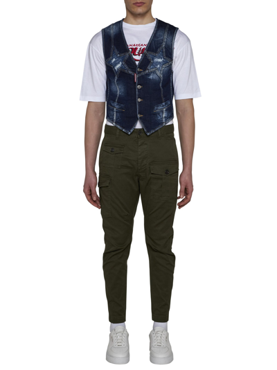 Shop Dsquared2 Pants In Military Green