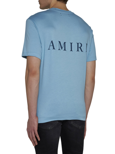 Shop Amiri T-shirt In Air Blue