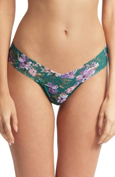 Shop Hanky Panky Print Low Rise Thong In Flowers In Your Hair