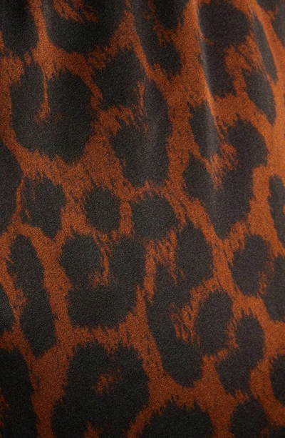 Tom Ford Logo Leopard Print Shorts In Camel