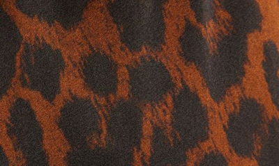 Tom Ford Logo Leopard Print Shorts In Camel