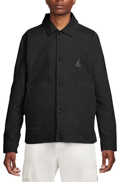 Shop Jordan Essentials Chicago Cotton Jacket In Black