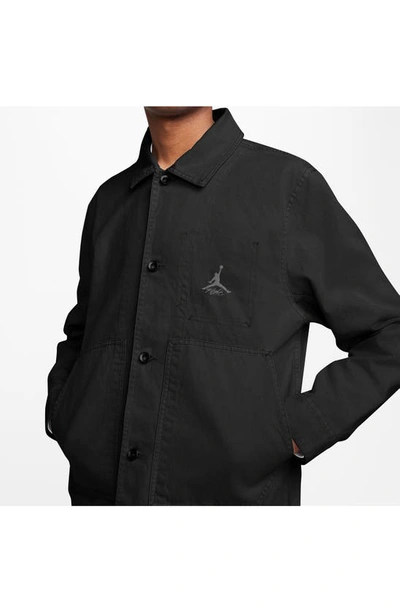 Shop Jordan Essentials Chicago Cotton Jacket In Black
