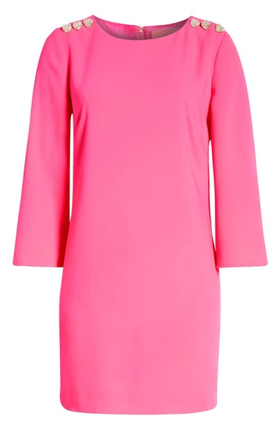 Lilly Pulitzer Annwyn Button Romper In Pink Palms
