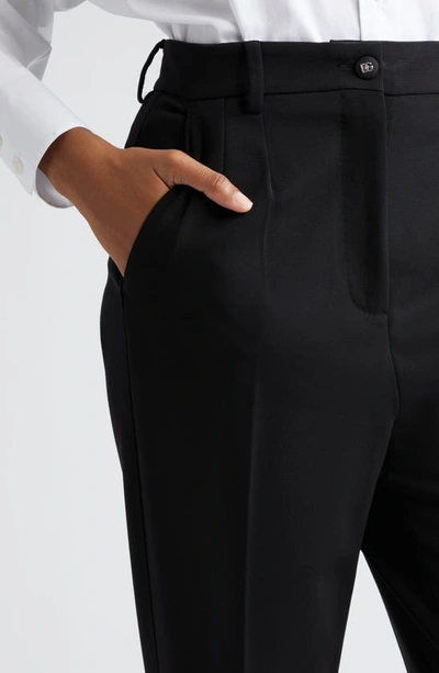 Dolce & Gabbana High-waisted Flared Trousers In N0000nero