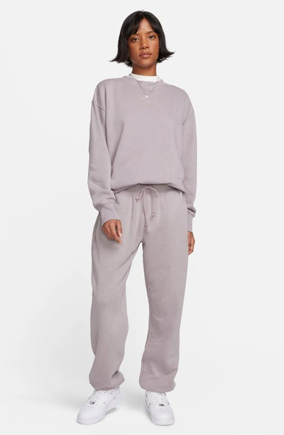 Shop Nike Phoenix High Waist Fleece Sweatpants In Light Violet Ore