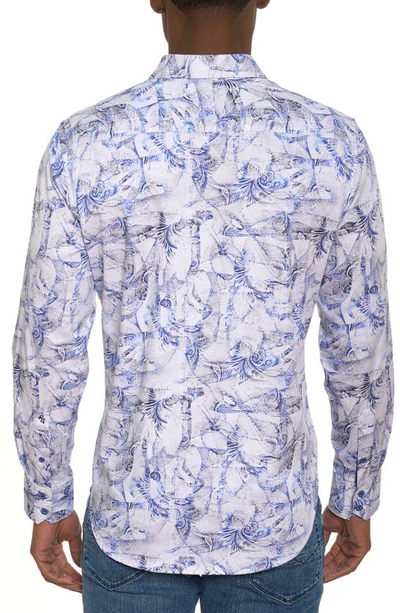 Shop Robert Graham Dimaro Paisley Stretch Button-up Shirt In Blue Multi