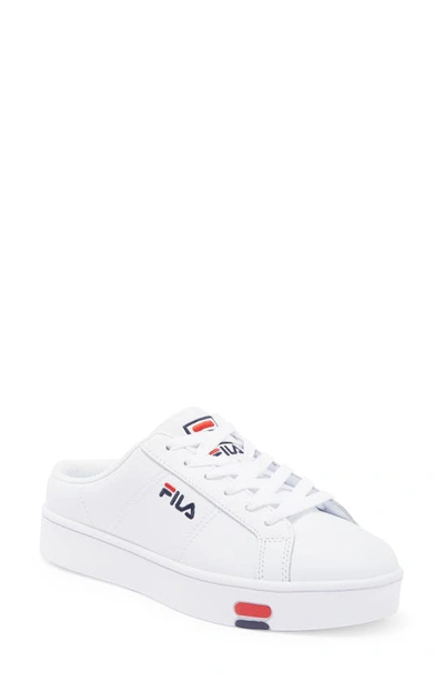 Shop Fila Redmond Mule Sneaker In White/ Navy/ Red