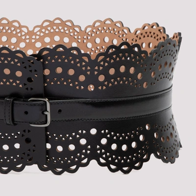 Shop Alaïa Bustier Belt In Black