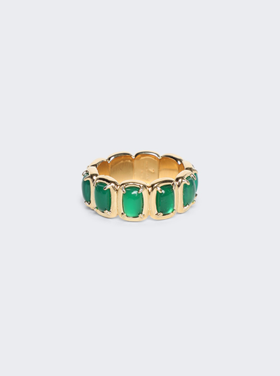 Shop Ivi Toy Ring In Green Onyx