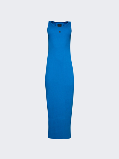 Shop Givenchy Ribbed Tank Dress In Moroccan Blue